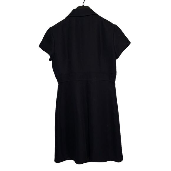 Nanette Lepore Short Sleeve Collared Black Mini Dress Size 8 - Picture 2 of 12